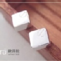 ＊歐菲拉銀飾＊【SS34900】時尚專屬 經典造型亮面方塊925純銀耳環