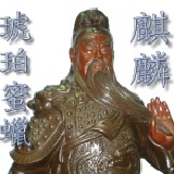 陶都宜興國寶( 81cm天然紫砂關公 )